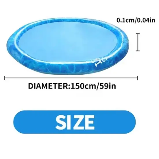 Allforpaws Non-Slip Splash Pad for Kids and Dog, Sprinkler Fun Pool Mat for Summer image {13}