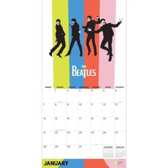TF Publishing 2024 Wall Calendar 12"x12" The Beatles image {1}