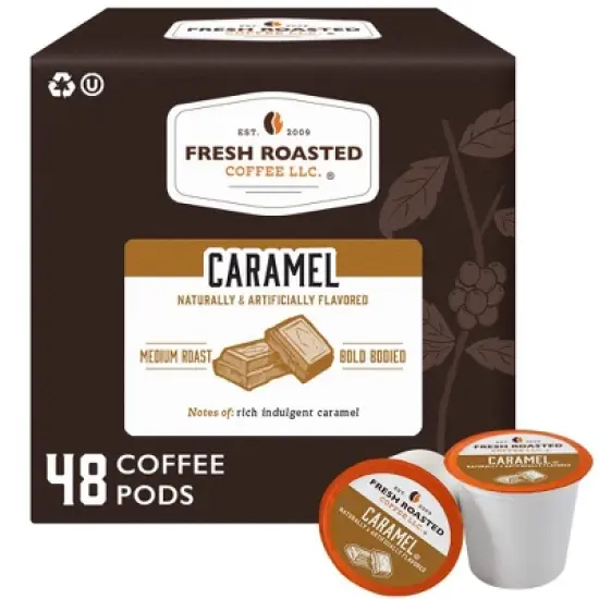 Fresh Roasted Coffee - 48 CT Caramel Flavored Single Serve Pods image {8}
