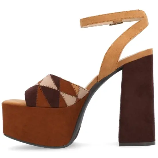 Journee Collection Womens Asherby Tru Comfort Foam High Heel Platform Sandals image {1}