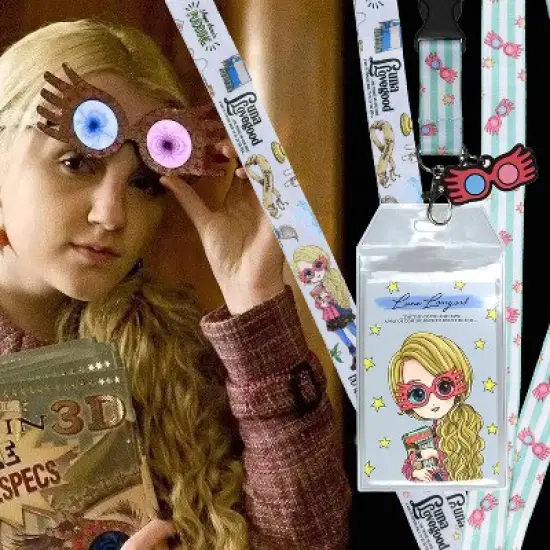 Harry Potter Luna Lovegood Character Inspired Lanyard ID Badge Holder image {4}