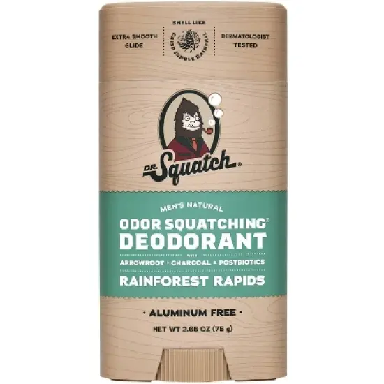 DR. SQUATCH Men's Natural Solid Deodorant Rainforest Rapids - 2.65oz image {4}