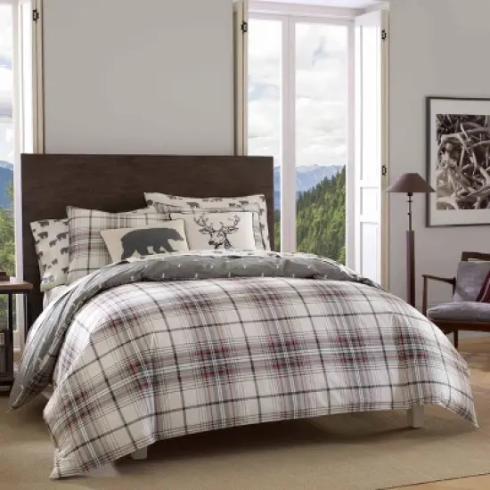 Alder Plain Reversible Duvet Cover Set - Eddie Bauer image {1}