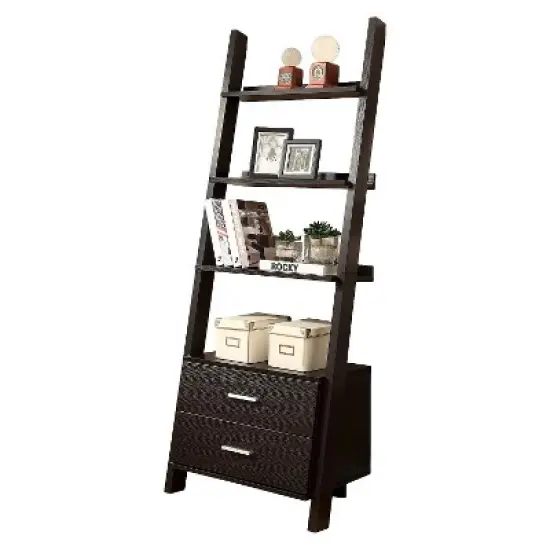 69" Ladder Bookcase with Drawers - EveryRoom image {5}
