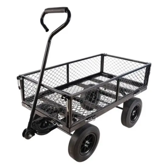 JANSNO Multi-Functional Garden Cart with Spacious Bed, Solid Tires for Gardening/Farming/Yard/Home Tasks image {9}