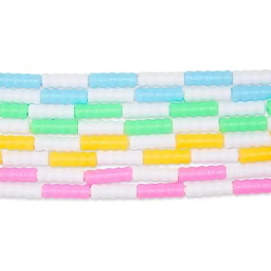 Blue Panda 4 Pack Beaded Jump Rope for Kids, 4 Colors Skipping Toys (9.2 Feet) image {5}