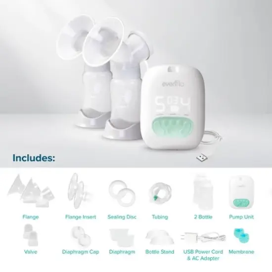 Evenflo Pocket Double Electric Portable Breast Pump image {3}