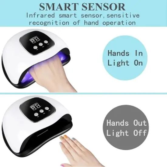 Swtroom Nail Lamp White UV Light for Nails, Timer Setting Fast Nail Dryer image {3}