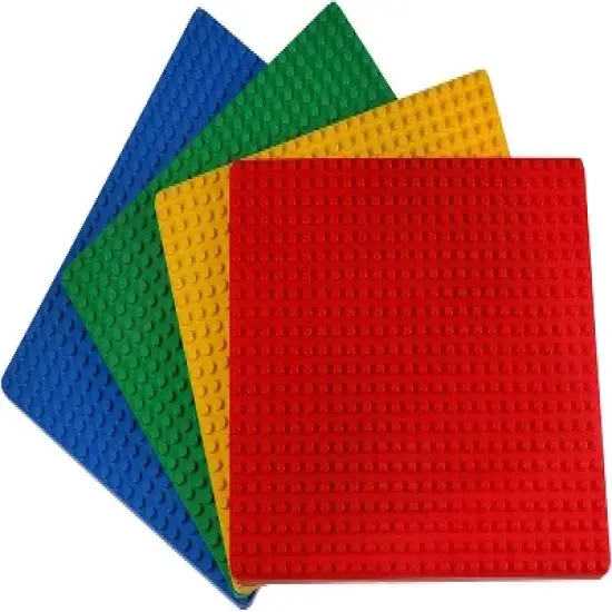 Strictly Briks Large Classic Stackable Baseplates & Building Bricks, Basic Colors (52-pieces) image {5}