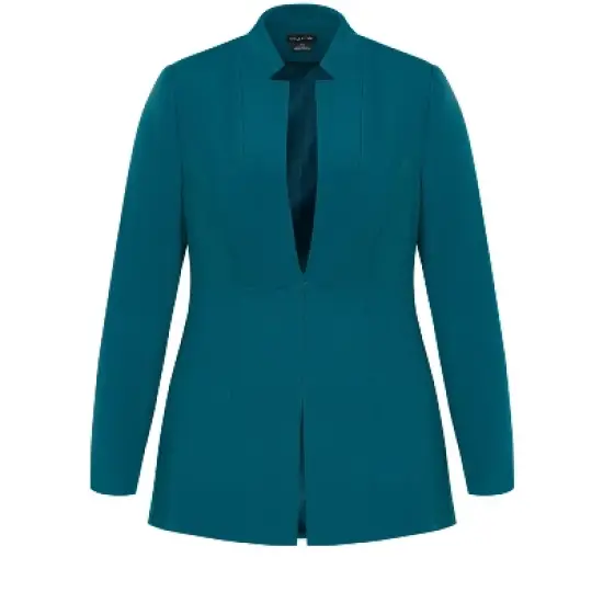 Women's Plus Size  Hannah Jacket - teal | CITY CHIC image {2}