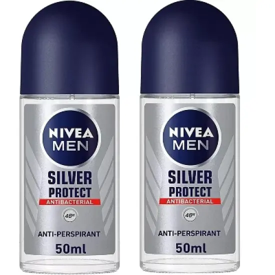 Nivea Silver Protect Deodorant Roll On for Men 50 ml (2 Pack) image {5}