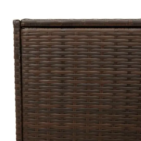 vidaXL Garden Storage Box Brown 74.8 Gallon Poly Rattan image {8}