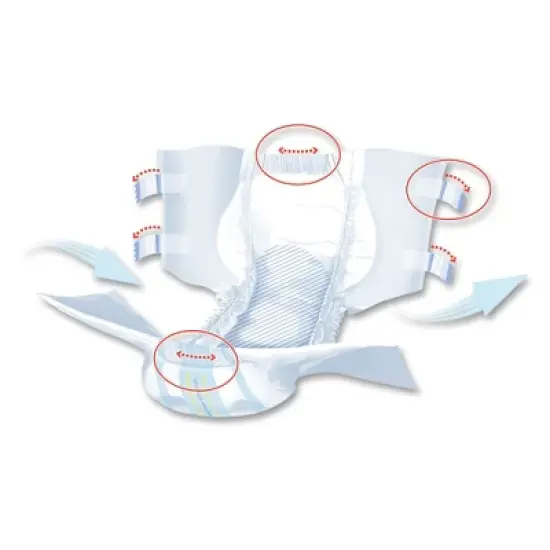 Seni Super Quatro Adult Incontinence Brief L Heavy Absorbency Breathable / Overnight, S-LA09-BQ1, Severe image {5}