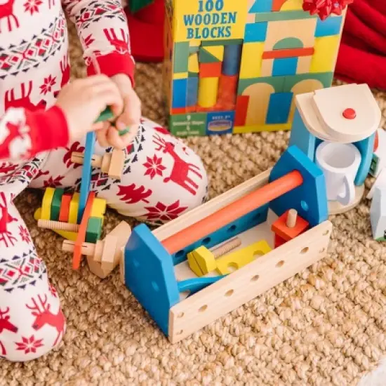 Melissa & Doug Take-Along Tool Kit Wooden Construction Toy (24pc) image {8}