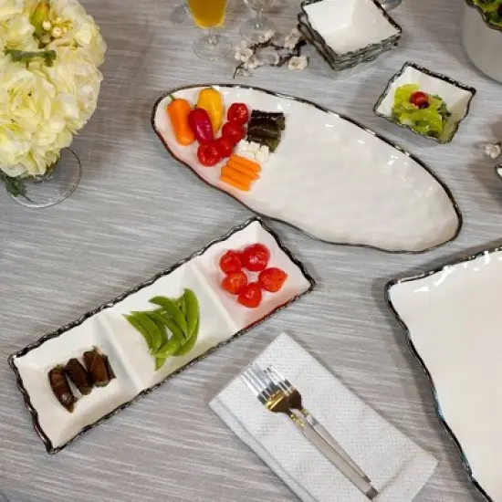 Certified International Regency 3 Section Tray Silver image {6}