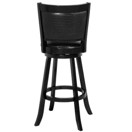 Brannon Swivel Height Barstool Black/Faux Croc Skin - Hillsdale Furniture image {4}