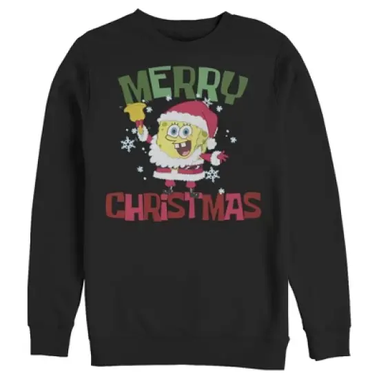 Men's SpongeBob SquarePants Christmas Santa Beard Sweatshirt image {3}