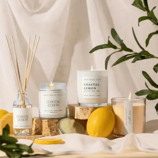 Sweet Water Decor Coastal Lemon Clear Reed Diffuser - 3.5oz image {2}