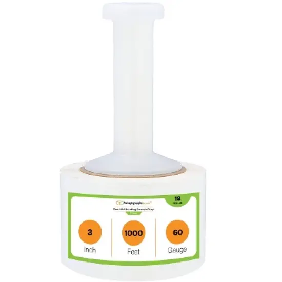 PSBM Mini Hand Stretch Wrap 3" x 1000 Ft Cast Bundling Plastic Shrink Film 18 Rolls image {1}