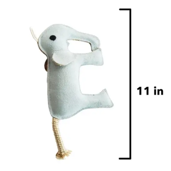 American Pet Supplies 13-Inch Eco-Friendly Elephant Natural Leather Dog Chew Toy image {1}