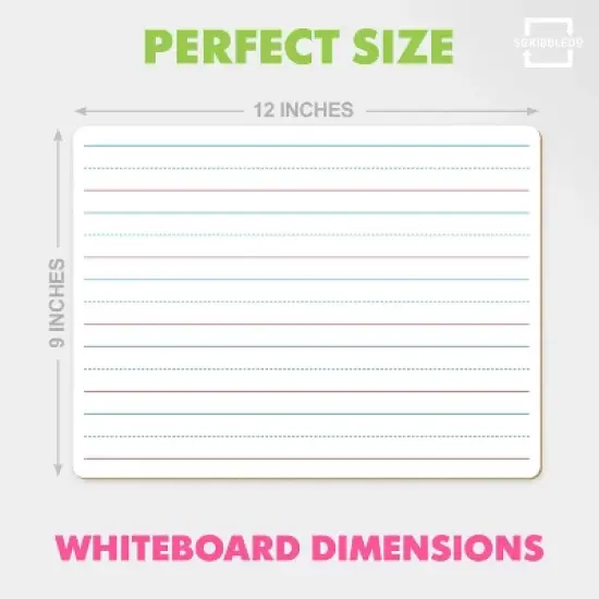 SCRIBBLEDO Ruled Lined Dry Erase Board 9"x12" Pack of 10 image {3}