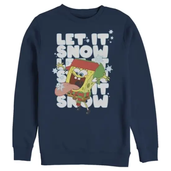Men's SpongeBob SquarePants Christmas Let It Snow Sweatshirt image {3}