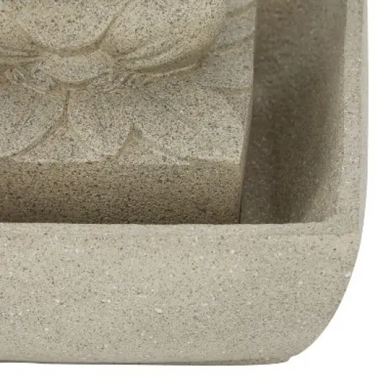 Resin Traditional Buddha Fountain Beige - Olivia & May image {3}