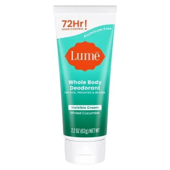 Lume Cream Deodorant Tube - Minted Cucumber - Aluminum-Free 2.2oz image {9}