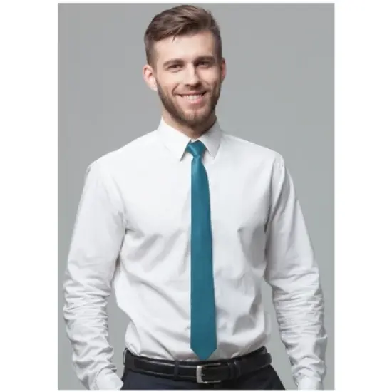 Men's Solid Color 2.75 Inch Wide And 57 Inch Long Slim Neckties image {3}