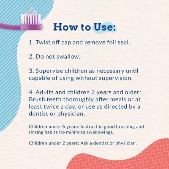 Orajel Kids' Gabby's Dollhouse Paste - Fruity Bubble - 4.2oz image {3}