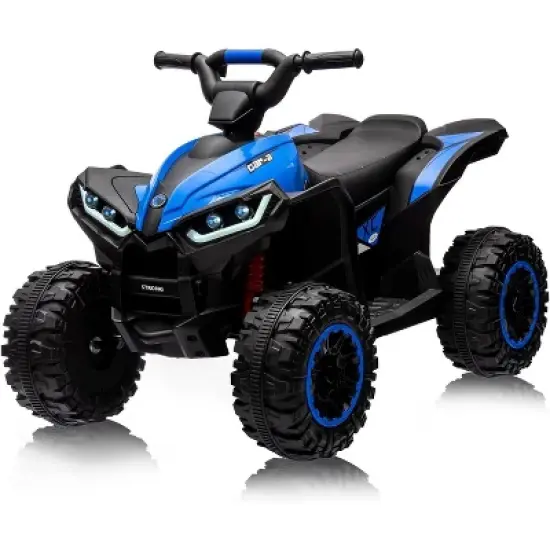 12V Kids Ride On ATV,Battery Powered Electric Four Wheeler with Music, Led Lights, High/Low Speed Modes image {8}