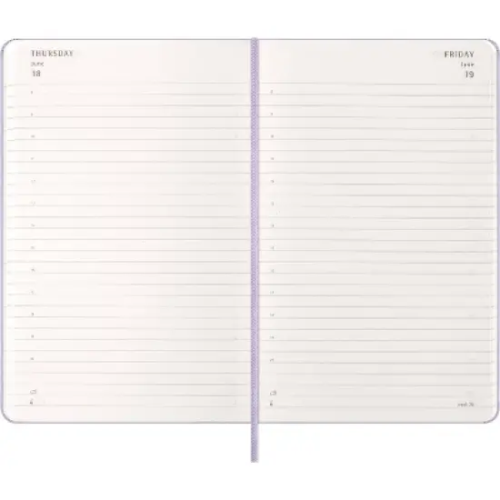 Moleskine 2026 12 Month Daily Large Pastel Lilac Hard image {3}