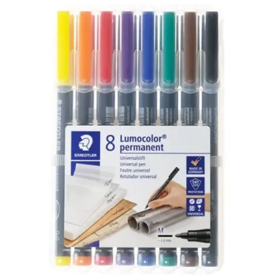 Lumocolor Permanent Markers 8ct - Staedtler image {1}