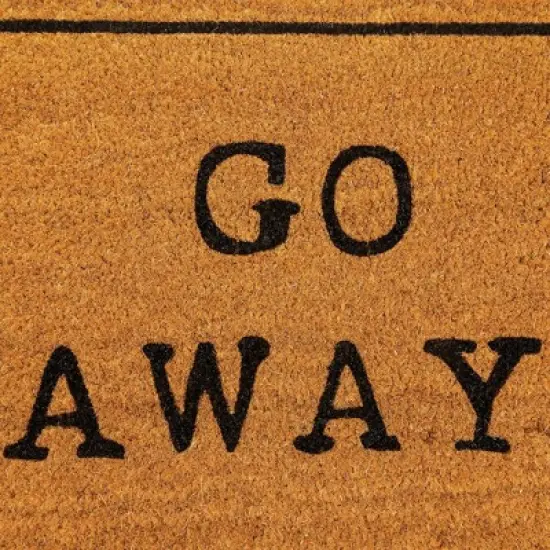 Juvale Go Away Doormat, Funny Front Door Welcome Mat for Outdoor Porch or Patio, Natural Coco Coir, 17 x 30 In image {7}