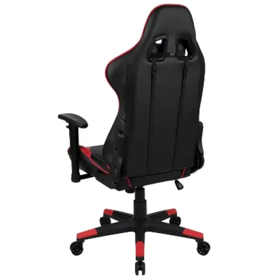 BlackArc Bravo Red Gaming Desk & Chair Set: High Back Gaming Chair with Lumbar Support & Adjustable Arms; Desk with Cupholder/Headphone Hook image {12}