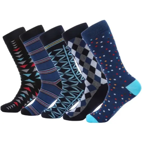 Mio Marino Men's Groovy Designer Dress Socks 5 Pack image {14}