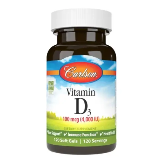 Carlson - Vitamin D3 4000 IU (100 mcg), Cholecalciferol, Immune Support image {4}