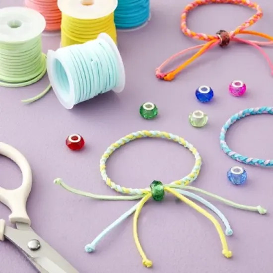 Bright Creations 30 Spools of Faux Leather Laces for Crafts, 2.5mm Vegan Suede Cord for Beading, DIY Crafts, 165 Yards (30 Colors) image {1}