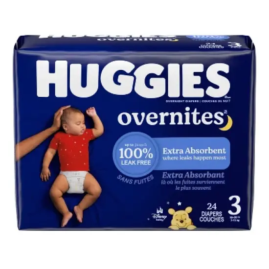 Huggies Overnites Diapers Jumbo Pack - Size 3 - 24ct image {1}