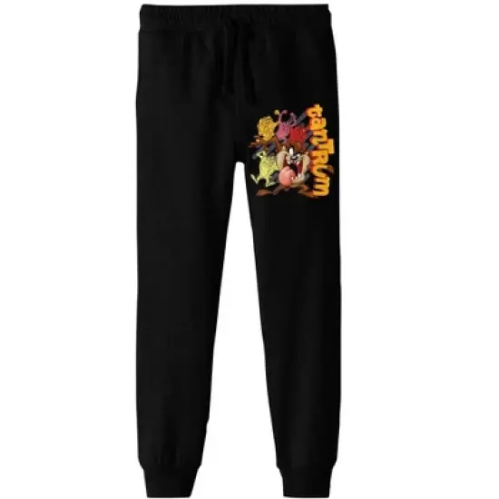Looney Tunes Taz Tantrum Youth Black Graphic Jogger Pants image {3}