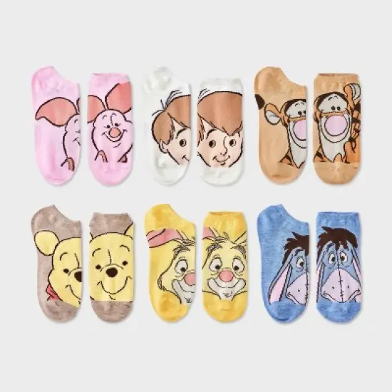 Women's Winnie The Pooh 6pk Low Cut Socks - Assorted Color 4-10 image {3}