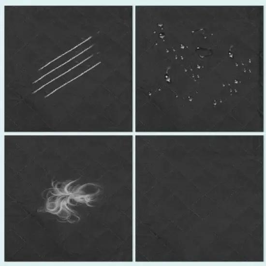 Unique Bargains Fully Enclosed Dog Car Seat Cover for Back Seat Black 1 Pc image {3}