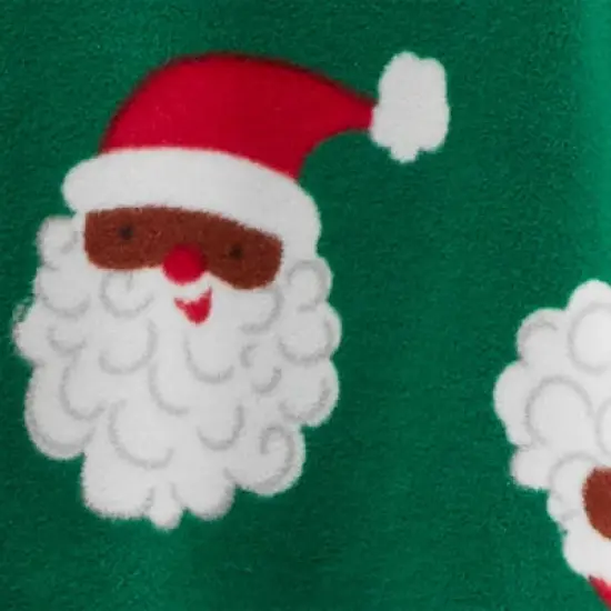 Carter's Just One You&reg; Toddler Striped Santa Fleece Footed Pajama Set image {2}