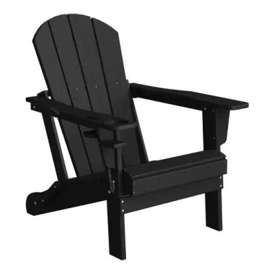 WestinTrends Nantucket Outdoor Patio HDPE Resin Adirondack Chair With Cup Holder and Phone Holder image {17}