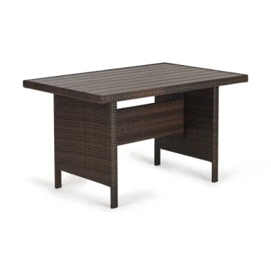 6pc Wicker Outdoor Conversation Set with Cushions & Ottomans - EDYO LIVING image {9}