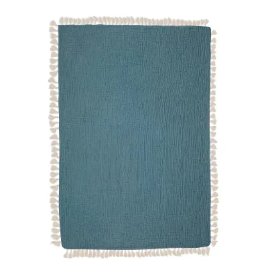Crane Baby 6-Layer Muslin Baby Blanket with Tassel Edge image {1}