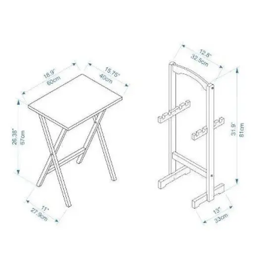 Faux Marble Tray Table Set - Linon image {16}