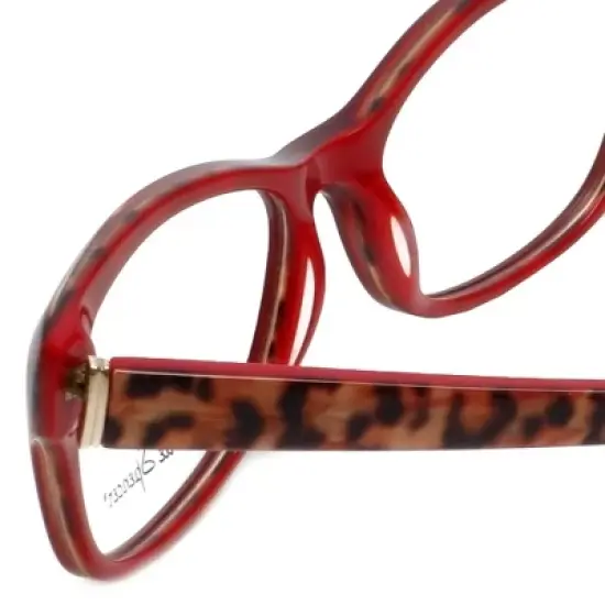 Valerie Spencer VS9290 Designer Reading Glasses in Red/Leopard +0.25 image {3}