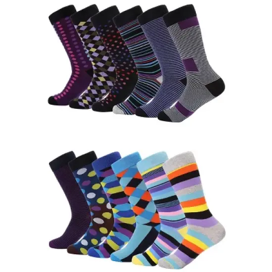 Mio Marino - Men's Retro Collection Dress Socks 12 Pack image {3}