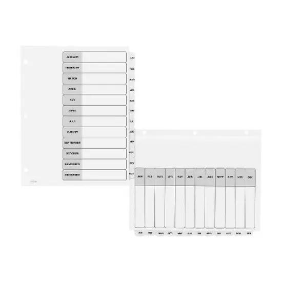 Avery Pre-Printed Monthly Dividers Customizable Table 11826 image {1}